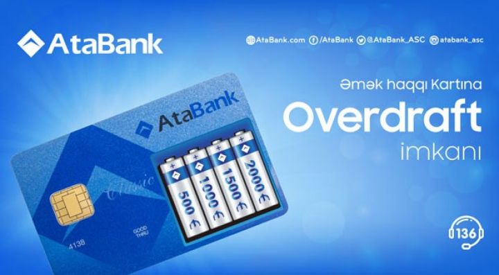 AtaBank-ın əmək haqqı kart sahiblərinə şad xəbər