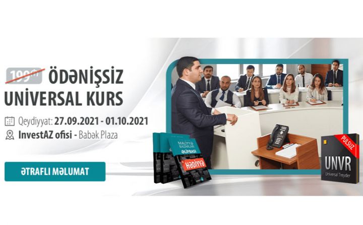 İnvestAZ şirkəti 199 manatlıq kursu ödənişsiz etdi