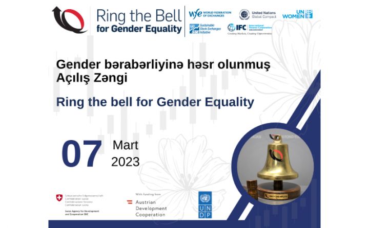 Bakı Fond Birjasında gender bərabərliyinə həsr edilmiş “Açılış Zəngi” keçiriləcək