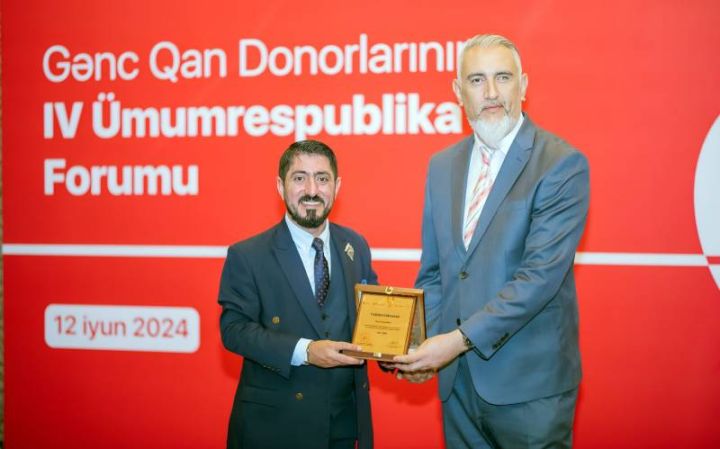 Bank Respublika “Gənc Qan Donorlarının IV Ümumrespublika Forumunda” mükafat alıb