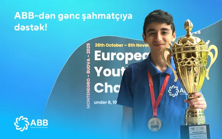 ABB-dən gənc şahmatçı Xaqan Əhmədə dəstək!