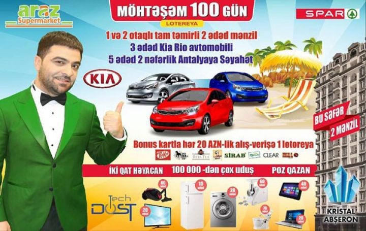 “100 000”-dən çox uduşu olan lotereya başladı