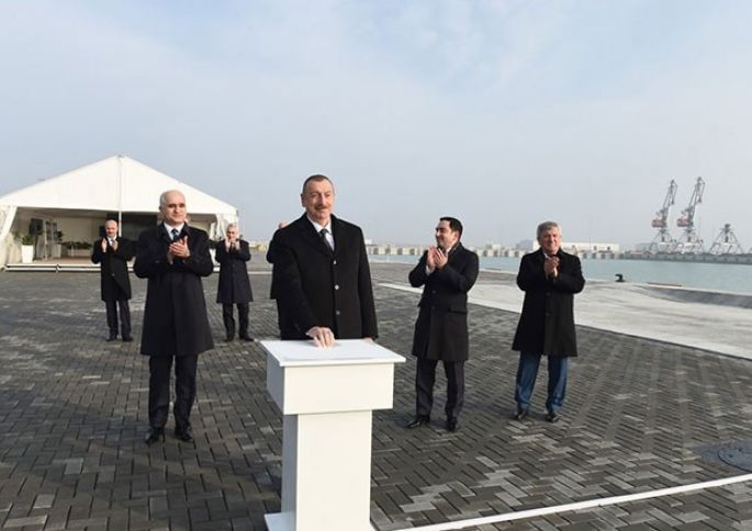 Prezident RO-RO terminalının açılışında - YENİLƏNİB