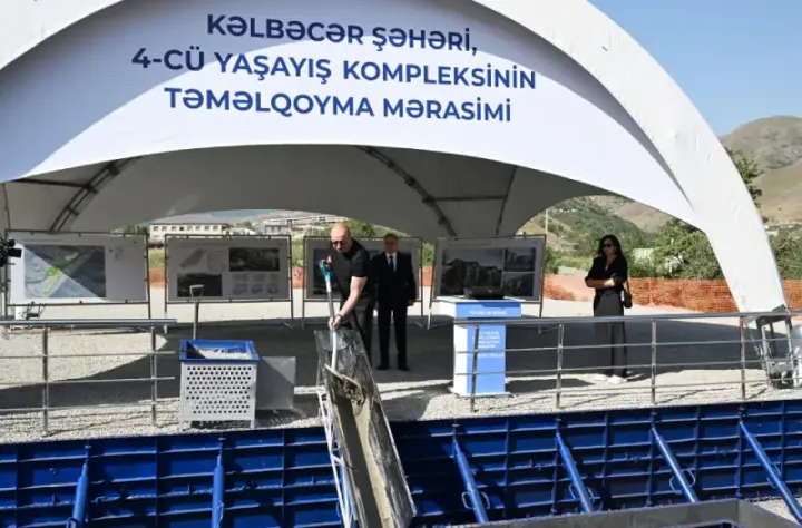 Kəlbəcər şəhərində 3-cü və 4-cü yaşayış komplekslərinin təməli qoyulub