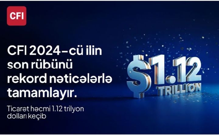 CFI şirkəti 2024-ün 4-cü rübündə rekorda imza atıb - Ticarət həcmi 1,12 trilyon dolları ötüb -FOTO