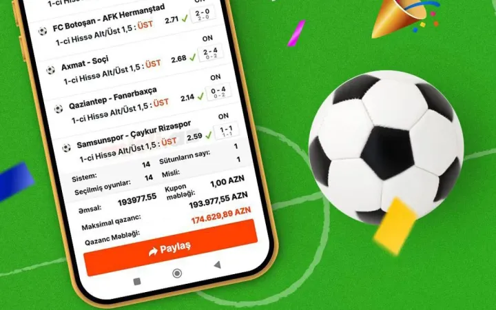 Misli.az-da böyük uduş: 1 manatlıq mərc 194 min manat qazandırıb