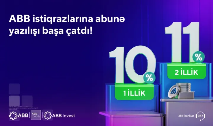 ABB istiqrazlarına abunə yazılışı başa çatıb - Sifarişlər təklifi 5 dəfə üstələyib, 503 fiziki şəxs əldə edib